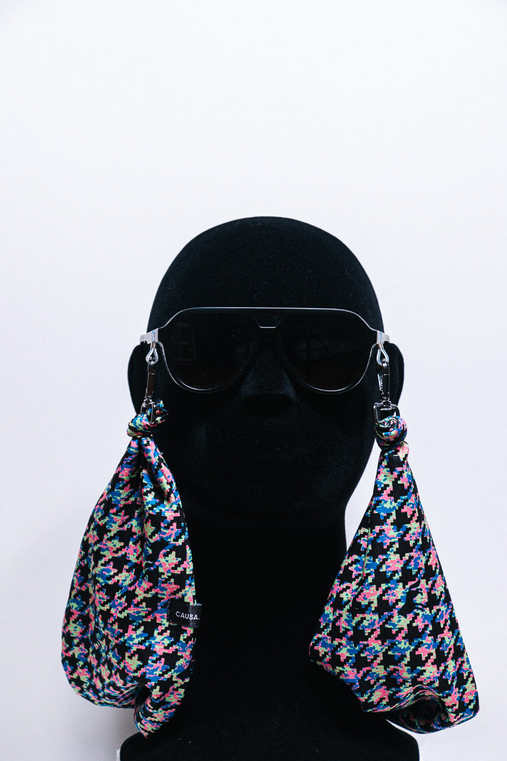 Lenço Pied-de-Poule Neon | Colab Causa com Causa x YOFACE