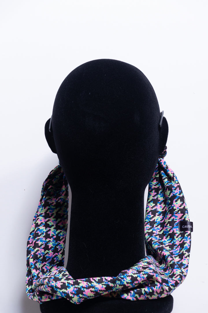 Lenço Pied-de-Poule Neon | Colab Causa com Causa x YOFACE